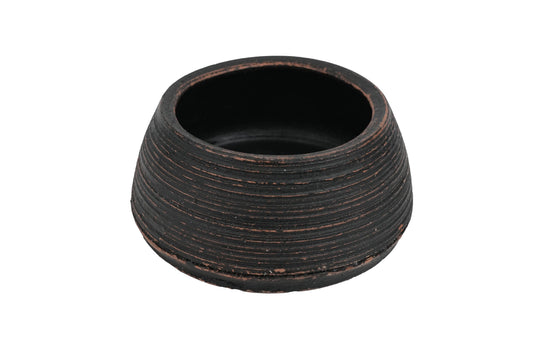 Hiveya Candle Vessel Black Clay 6x3