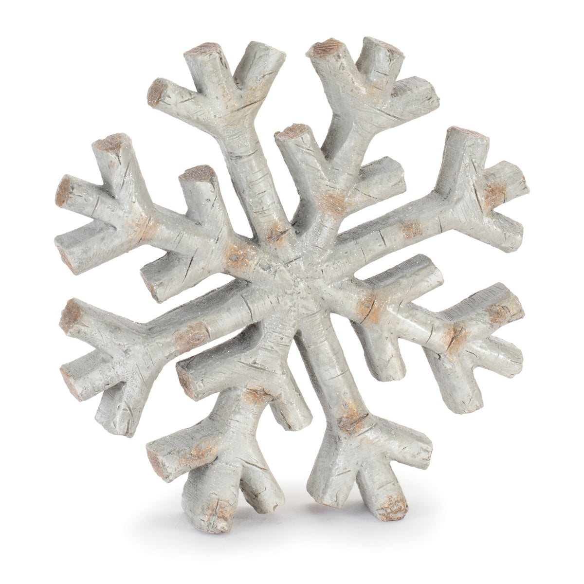 Birch-Look Snowflake 7.25"H Resin