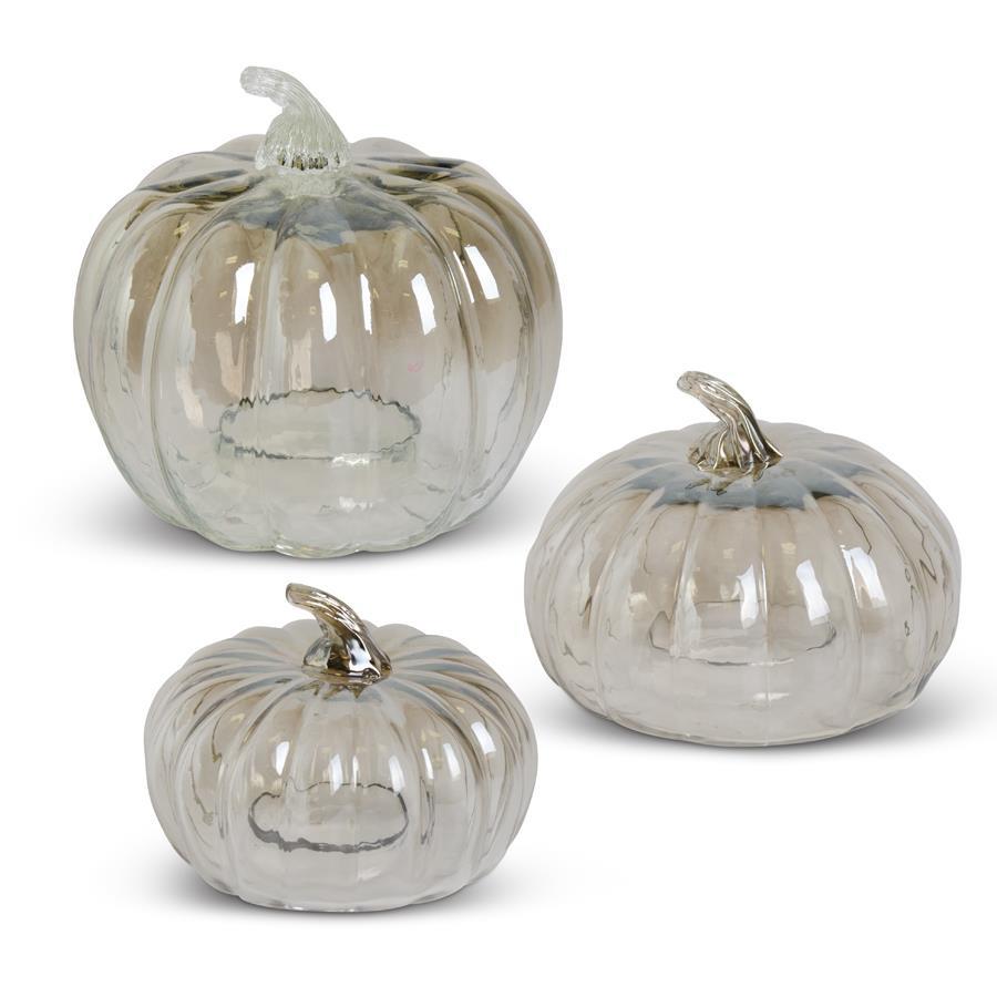Glass Pumpkin Cloche Med