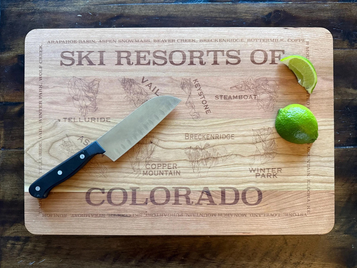 Colorado Ski Cutting Charcuterie Board