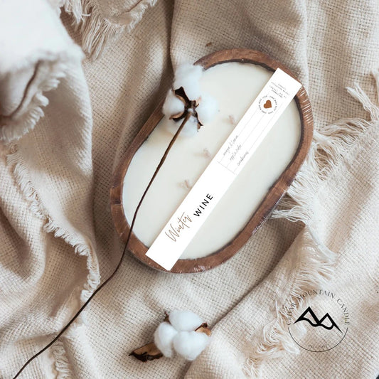 3 Wick Dough Bowl Soy Candle-Natural-Winter Wine