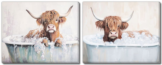 Highland Cow Bath Lft