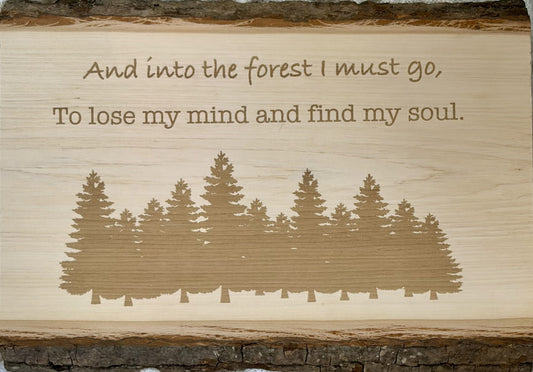 John Muir Wood Rustic Forest Small