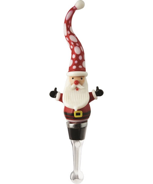 Bottle Stopper-Santa in Hat
