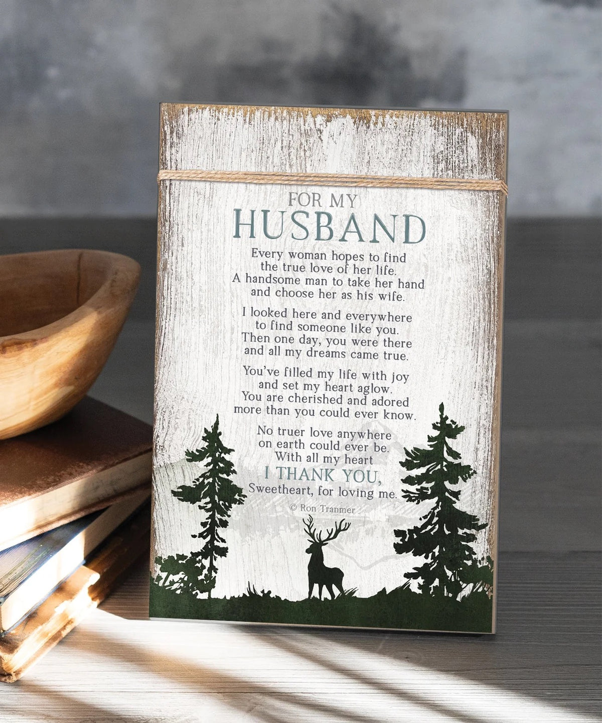 For My Husband Twine 6x9