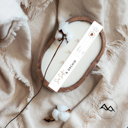 3 Wick Dough Bowl Soy Candle-Natural Sea Salt & Orchid