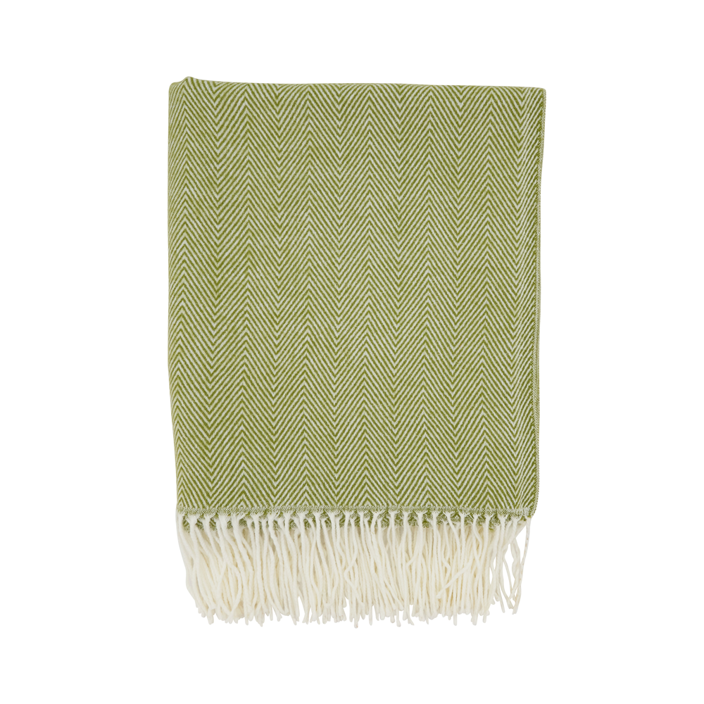 Herringbone Throw 50x60 Grass