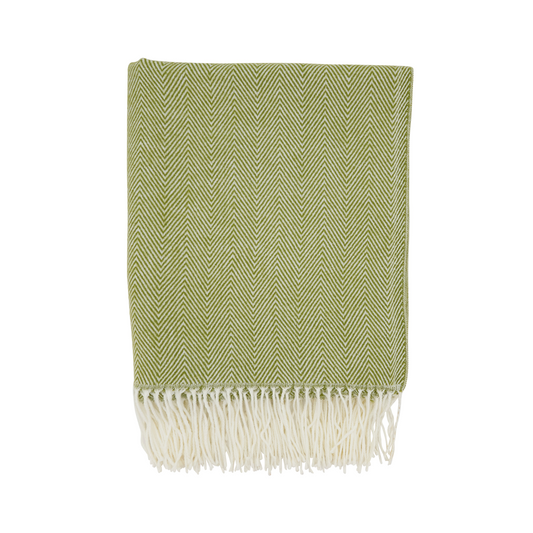 Herringbone Throw 50x60 Grass