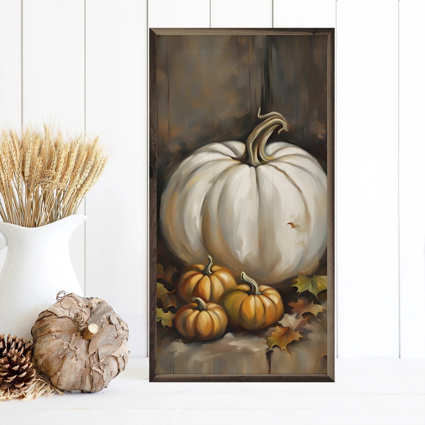 White Pumpkin And Small Orange 12x24