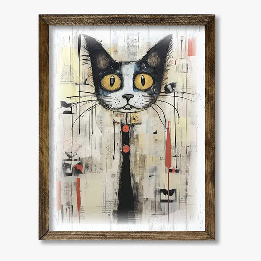 Framed Cat Artwork (5) 9x11
