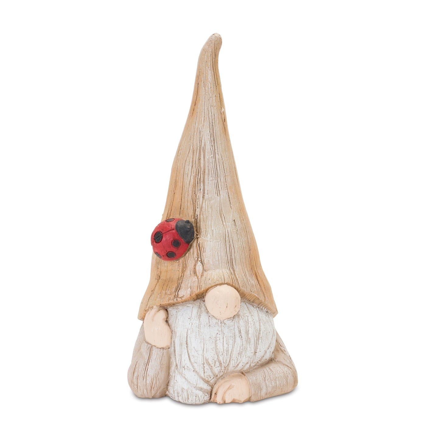 Gnome w/ LadyBug 10" Resin
