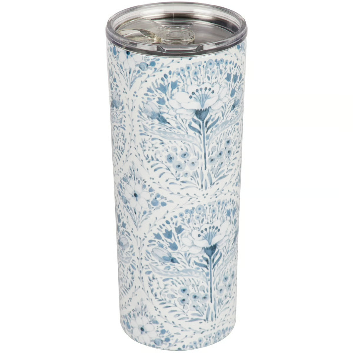 Indigo Floral Coffee Tumbler