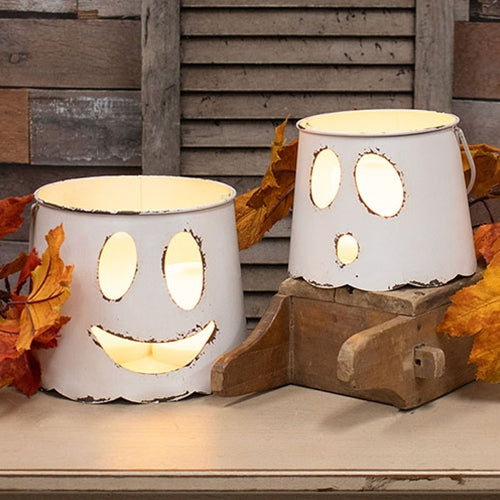 Large Metal Ghost Bucket