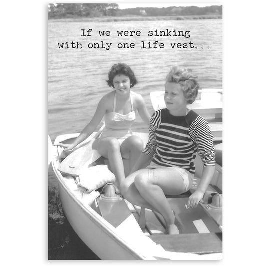 Greeting Card-Sinking Ship