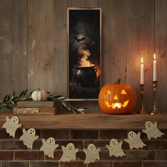 Bats In Cauldron 8x24