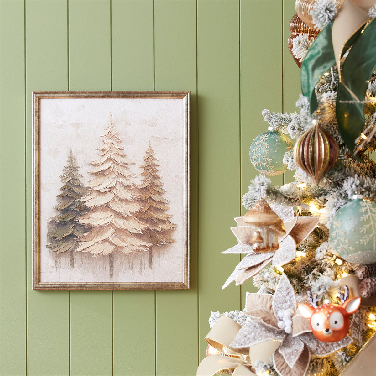 Triple Textured Tree Print 16"L x 20"H Paper/Plastic