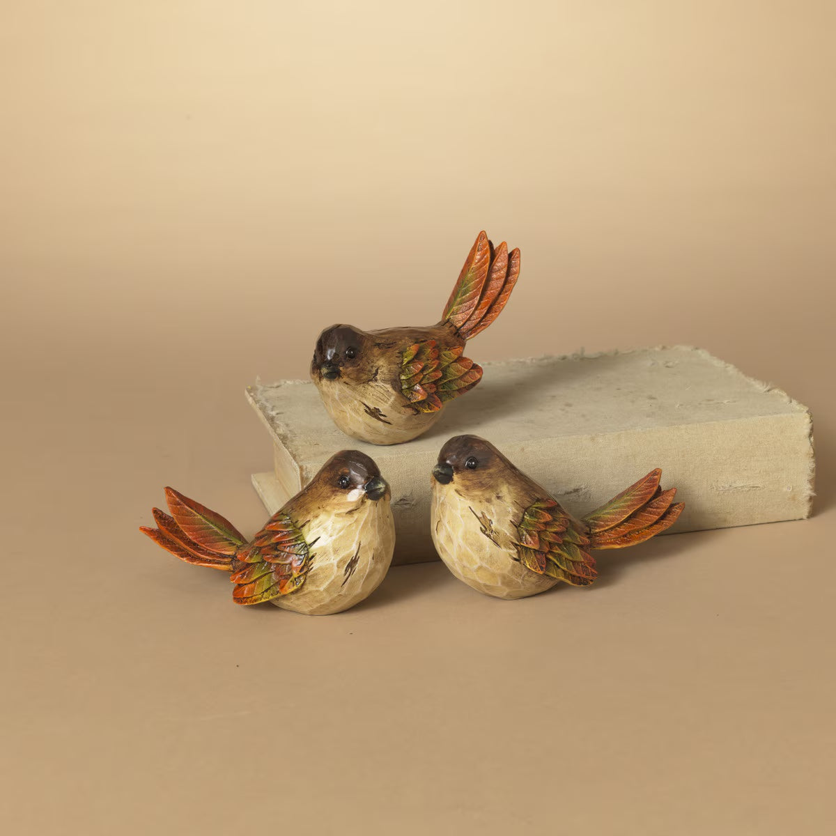 Harvest Bird, 3 Asst, 4.9"L Resin