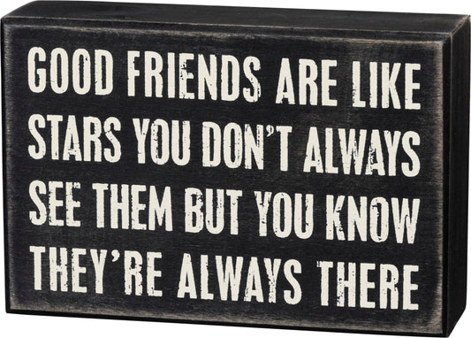 Good Friends Box Sign Rpt