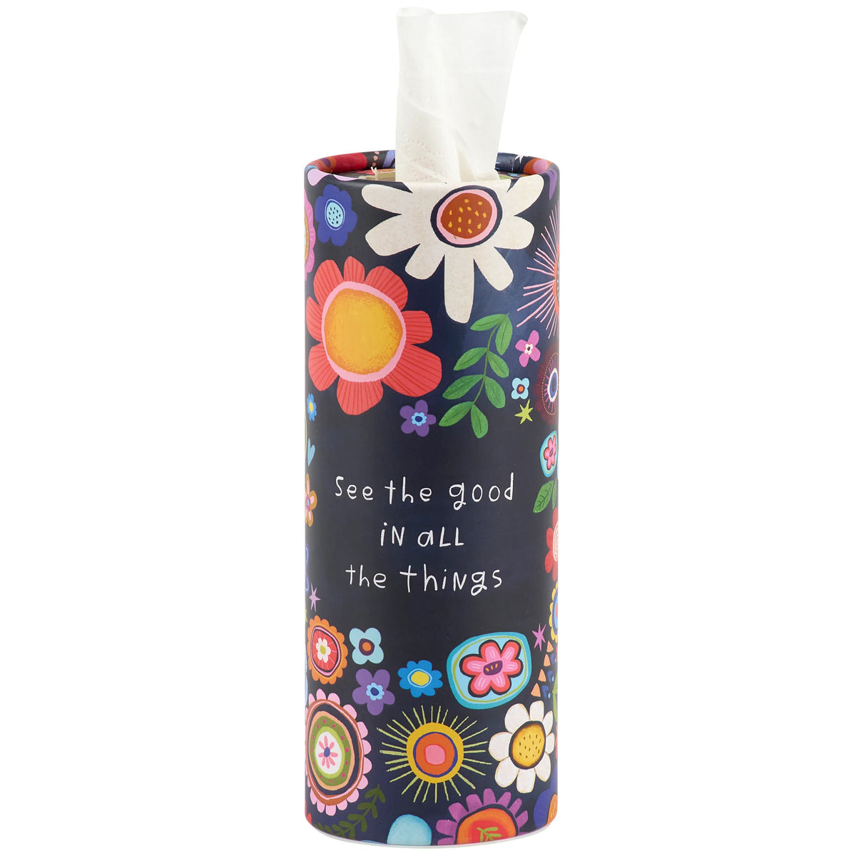 Tissue Box - Dark Floral