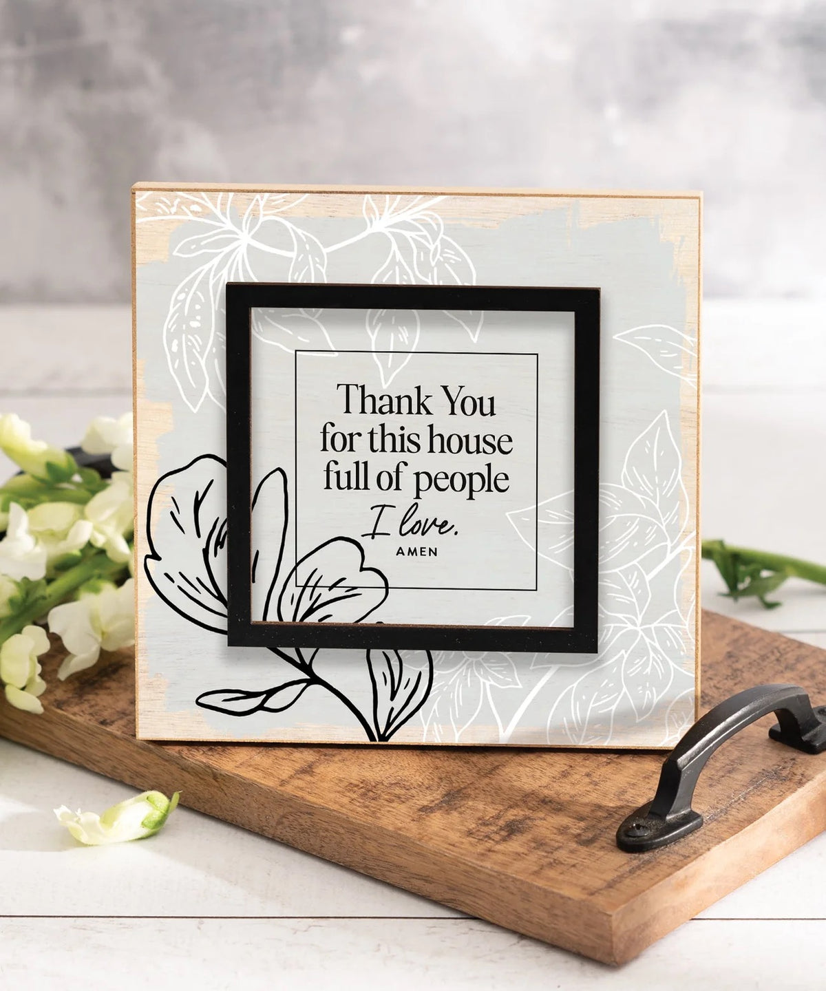 Thank You for the House 6x6 Layered Grace Plaque