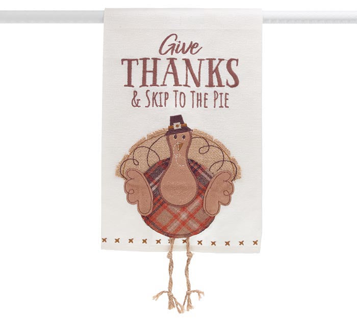 Give Thanks Skip to the Pie Tea Towel