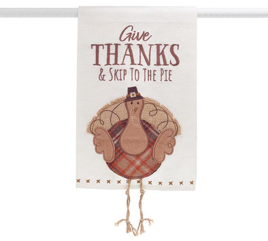 Give Thanks Skip to the Pie Tea Towel