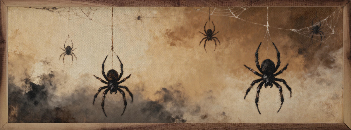 Spiders Brown Narrow Print 12x4